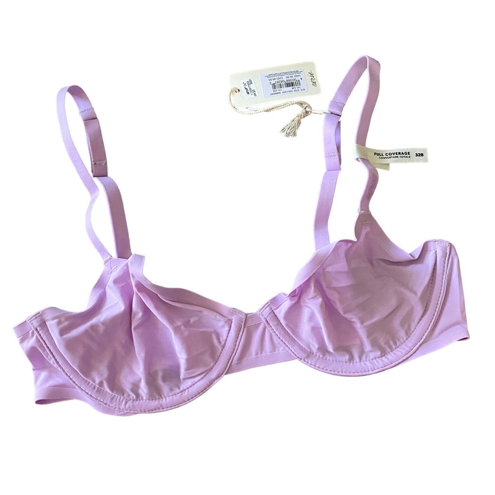 NWT Aerie Smoothez Full Coverage Unlined Bra Purple 32B